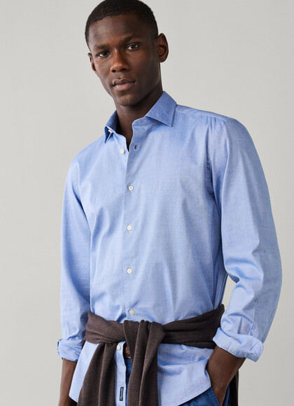 Regular Fit Stretch Pinpoint Shirt