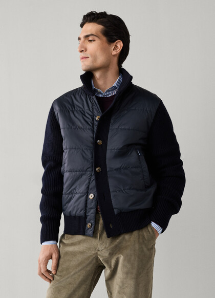 Wool Hybrid Puffer Blouson