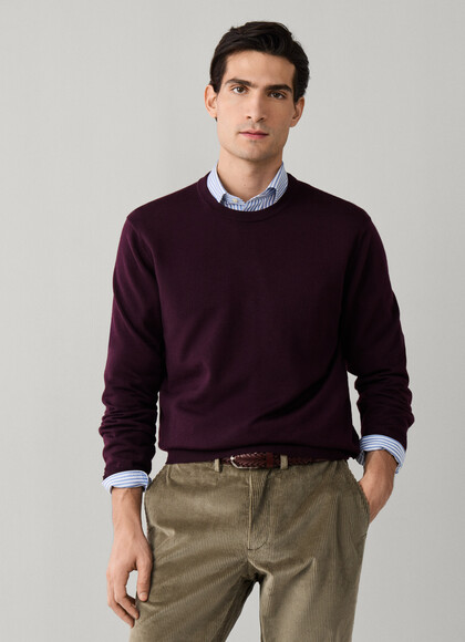 Merino Wool Crew Neck Sweater