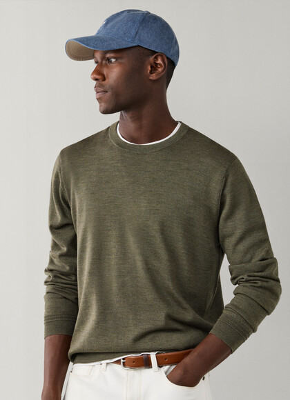 Merino Wool Crew Neck Sweater