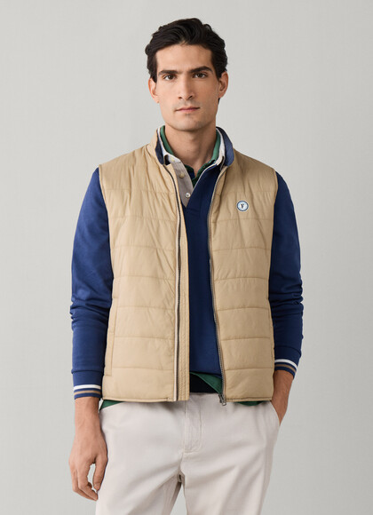 Chambray Lined Quilted Gilet