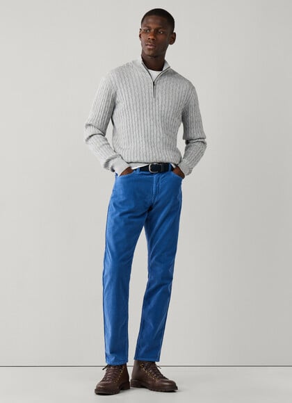 Regular Fit Garment Dyed Corduroy Trousers