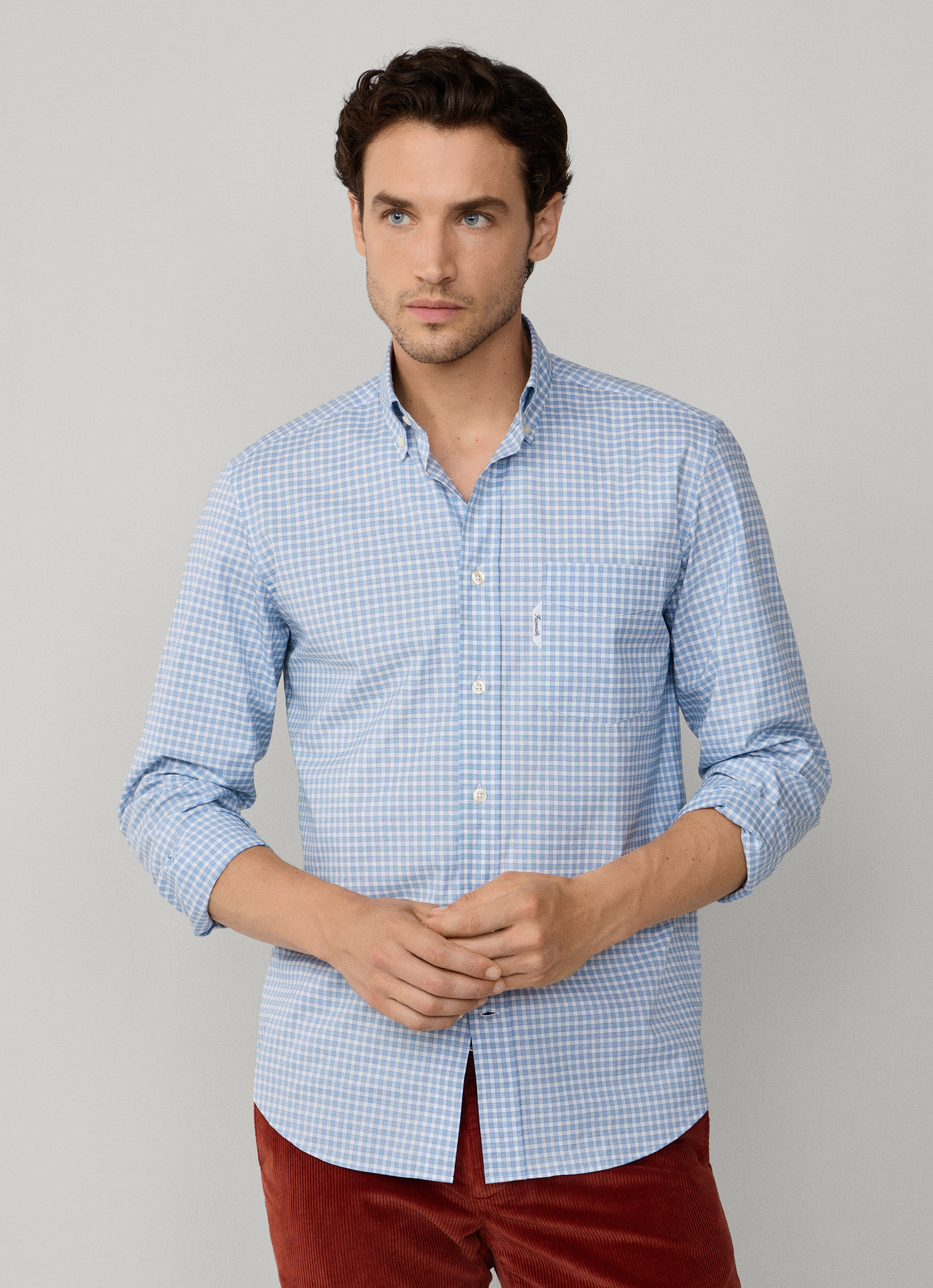 Chemise De Pêche Magellan Homme S - Bleu Carreaux, Manches Courtes, Ventilée - NEUVE