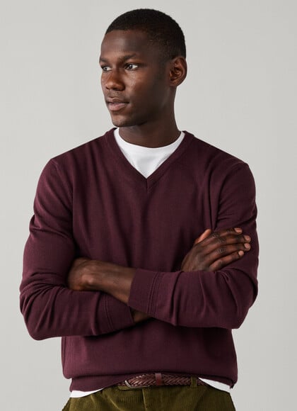 Merino Wool V-Neck Sweater