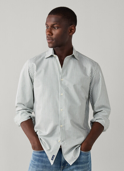 Regular Fit Bengal Stripe Twill Shirt