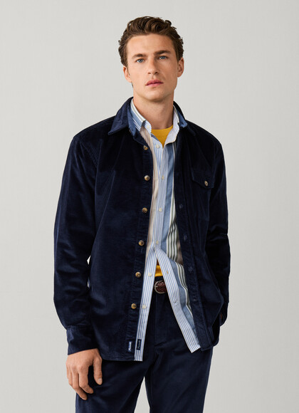 Stretch Cotton Corduroy Overshirt