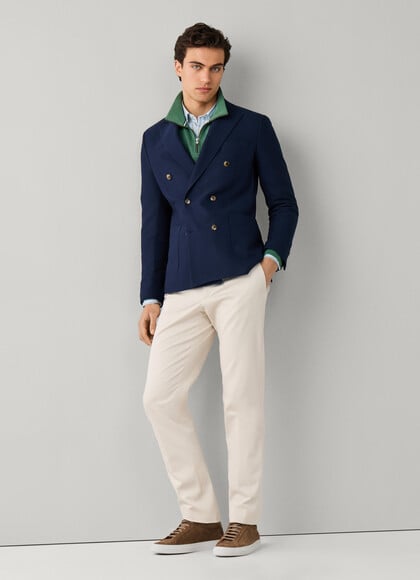 Regular Fit Stretch Gabardine Trouser