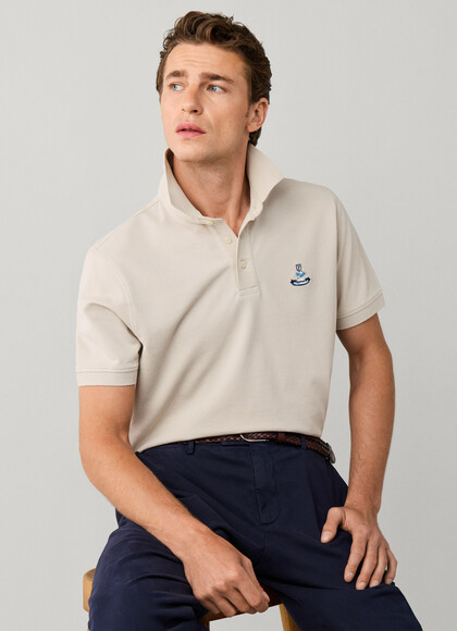Regular Fit Short Sleeve Logo Pima Polo
