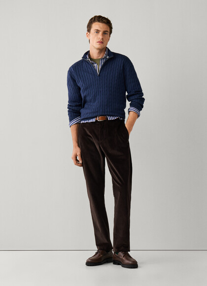 Regular Fit Stretch Cotton Corduroy Chino