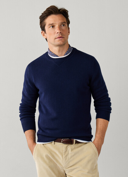 Wool-Cashmere Crew Neck Sweater