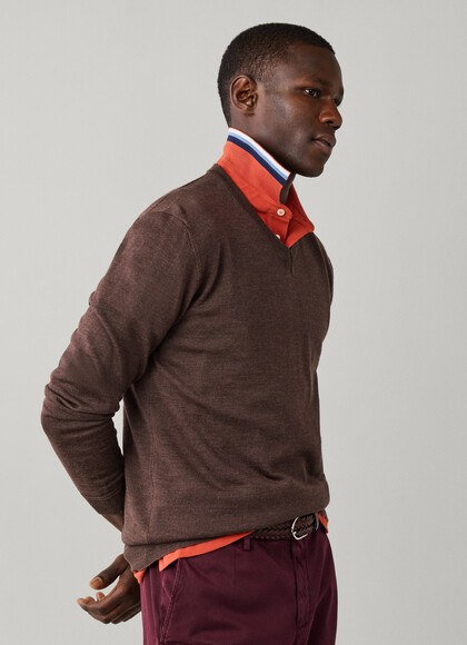 Merino Wool V-Neck Sweater