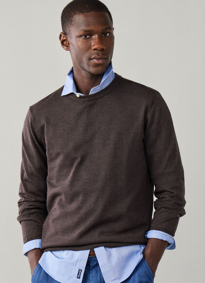 Merino Wool Crew Neck Sweater