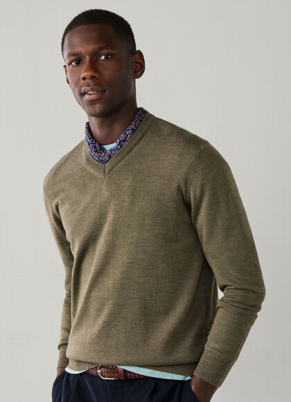 Merino Wool V-Neck Sweater