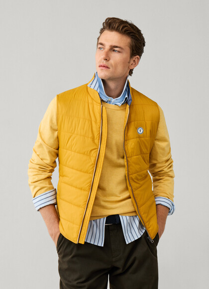 Chambray Lined Quilted Gilet