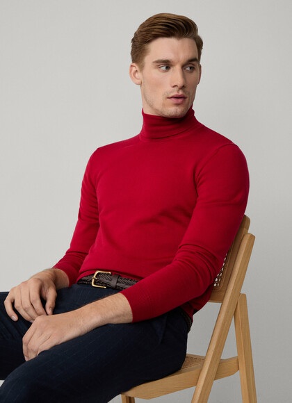 Merino Wool Roll Neck Jumper