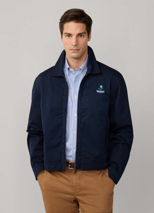 Garment Dyed Logo Blouson Jacket