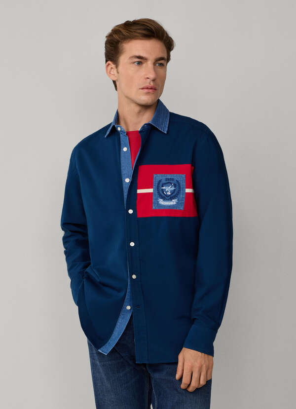 Regular Fit Multi Patches Rugby Shirt