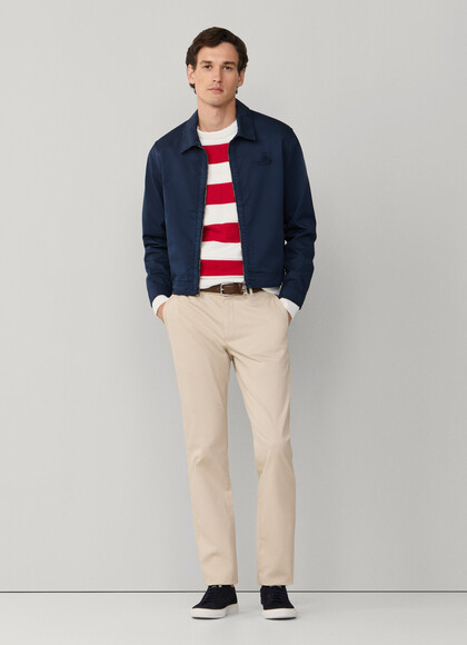 Regular Fit Cotton Textured Chino