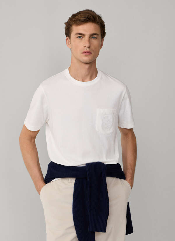 Regular Fit Pocket Embroidery T-Shirt