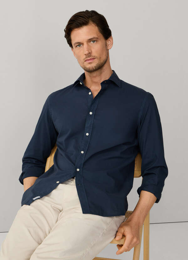 Regular Fit Solid Voile Shirt