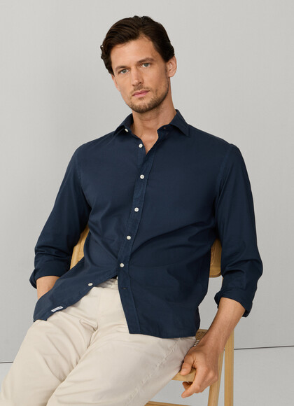 Regular Fit Solid Voile Shirt