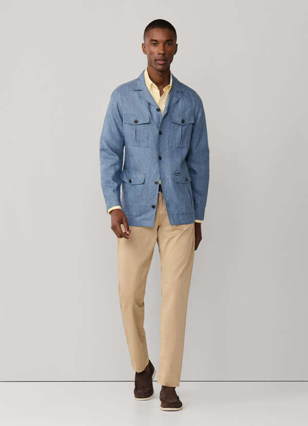 Regular Fit Garment Dyed Gabardine Trousers