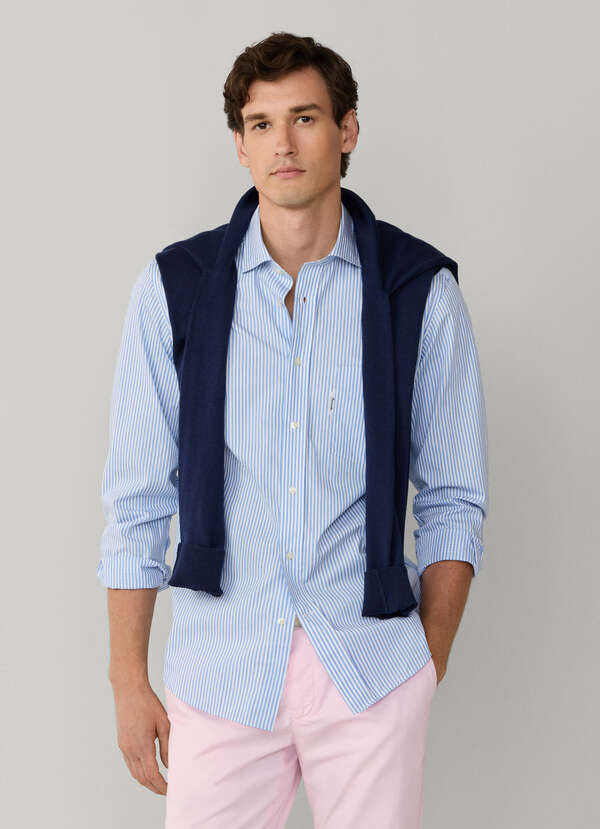 Regular Fit Bengal Stripe Poplin Shirt