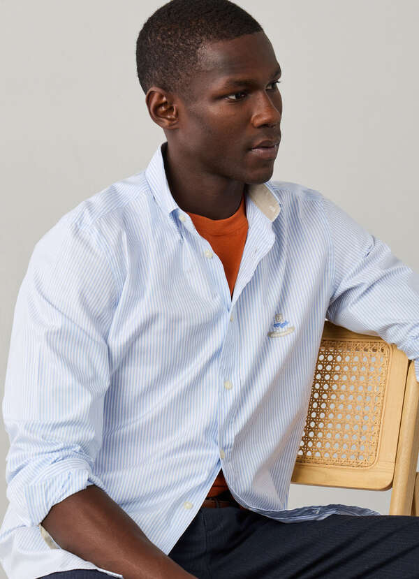 Regular Fit Bengal Stripe Pinpoint Shirt Regular Fit Bengal Stripe Pinpoint Shirt