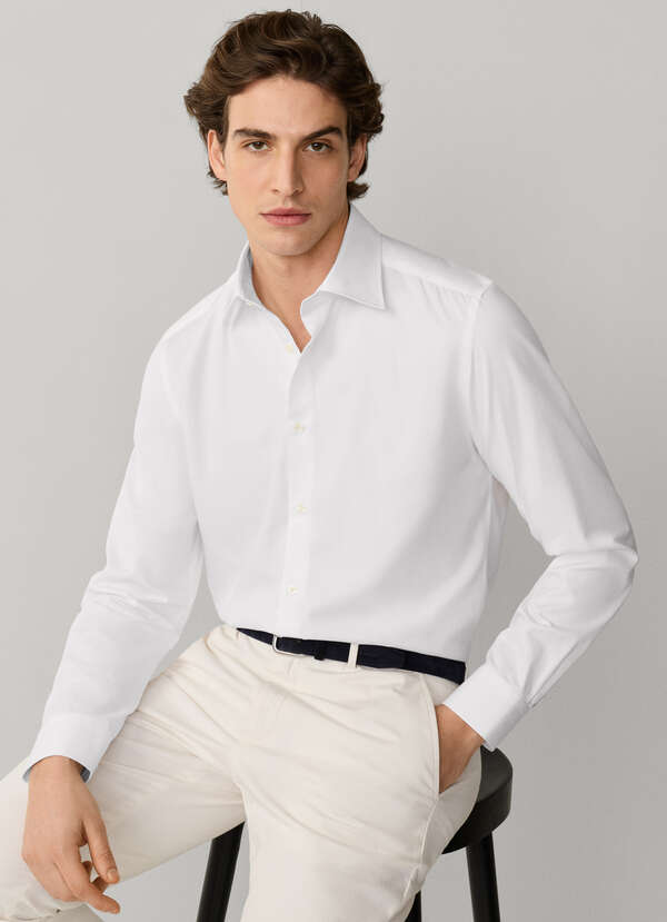 Regular Fit Solid Twill Shirt