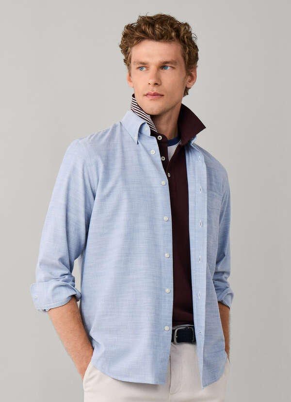 Regular Fit Pocket Pique Shirt