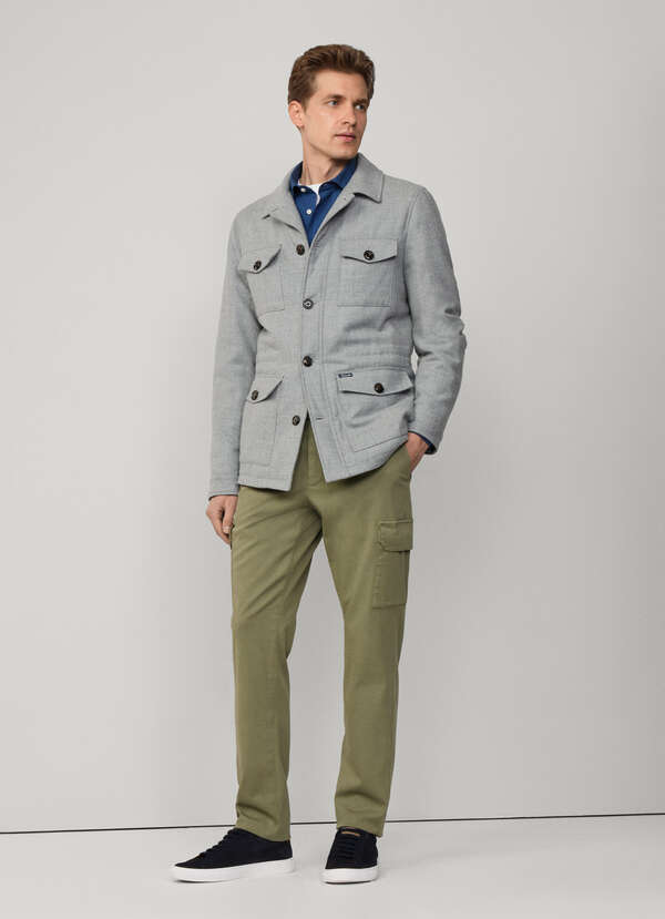 Regular Fit Tricotine Cargo Trousers