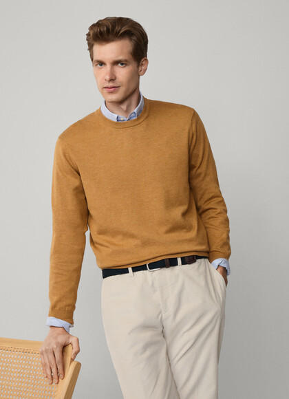 Cotton Silk Crew Neck Jumper