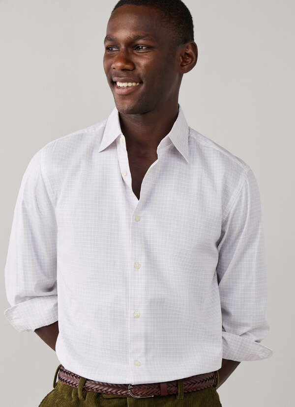 Regular Fit Graph Check Twill Shirt Regular Fit Graph Check Twill Shirt