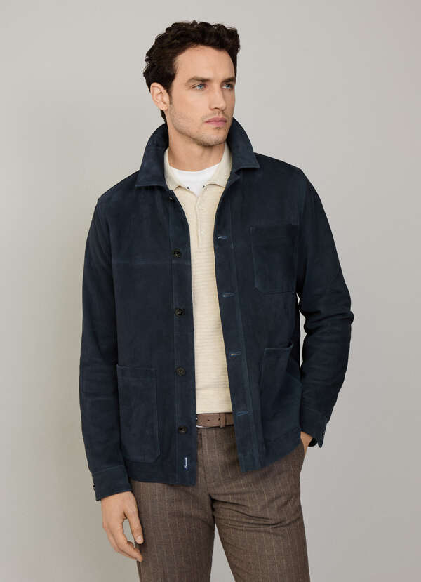 Suede Patch Pocket Overshirt