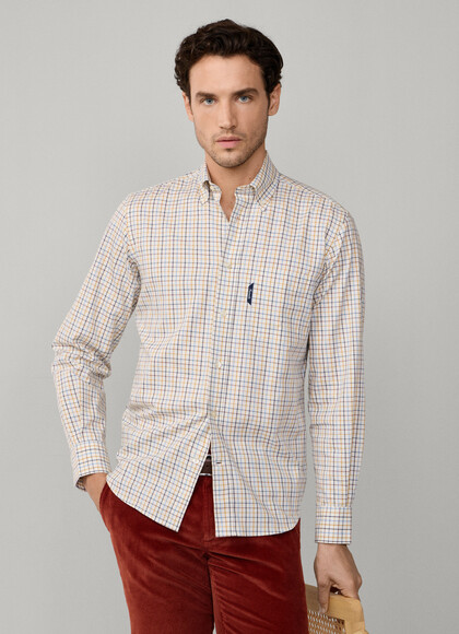 Regular Fit Multi Check Twill Shirt