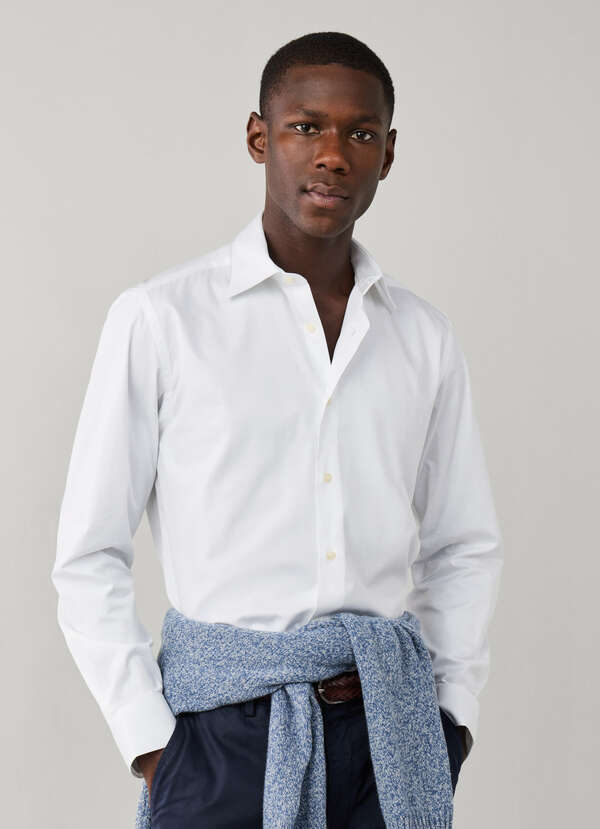 Regular Fit Solid Twill Shirt