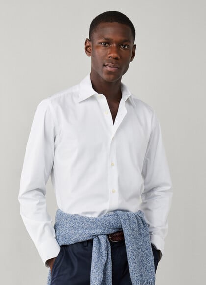 faconnable dress shirts Regular Fit Multi Stripe Linen Blend Shirt| Faonnable