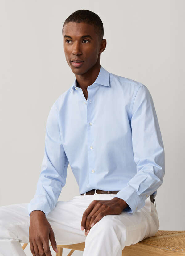 Regular Fit Stretch Pinpoint Shirt