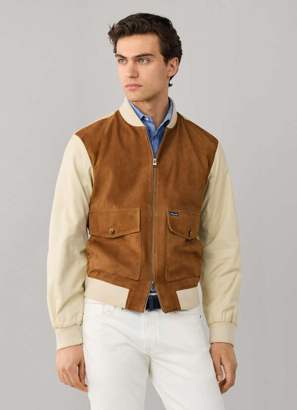 Suede Hybrid Blouson Jacket