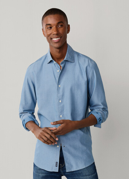 Regular Fit Indigo Twill Shirt