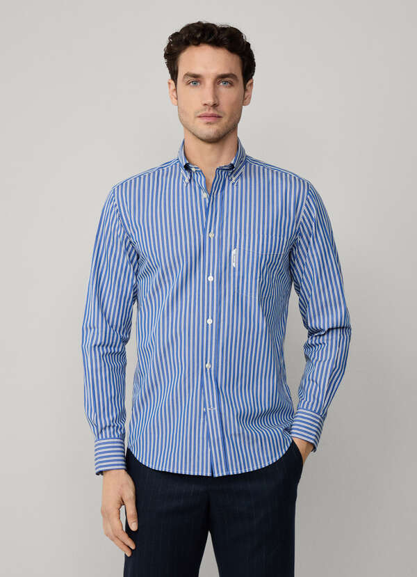 Regular Fit Regimental Stripe Poplin Shirt