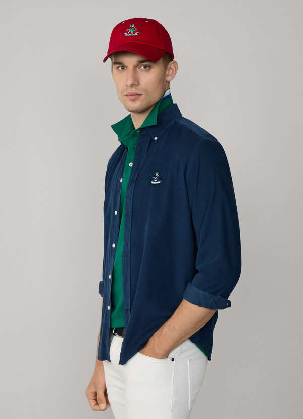 Regular Fit Garment Dyed Corduroy Shirt