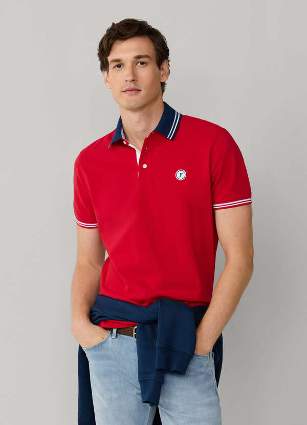 Regular Fit Short Sleeve Branded Badge Polo