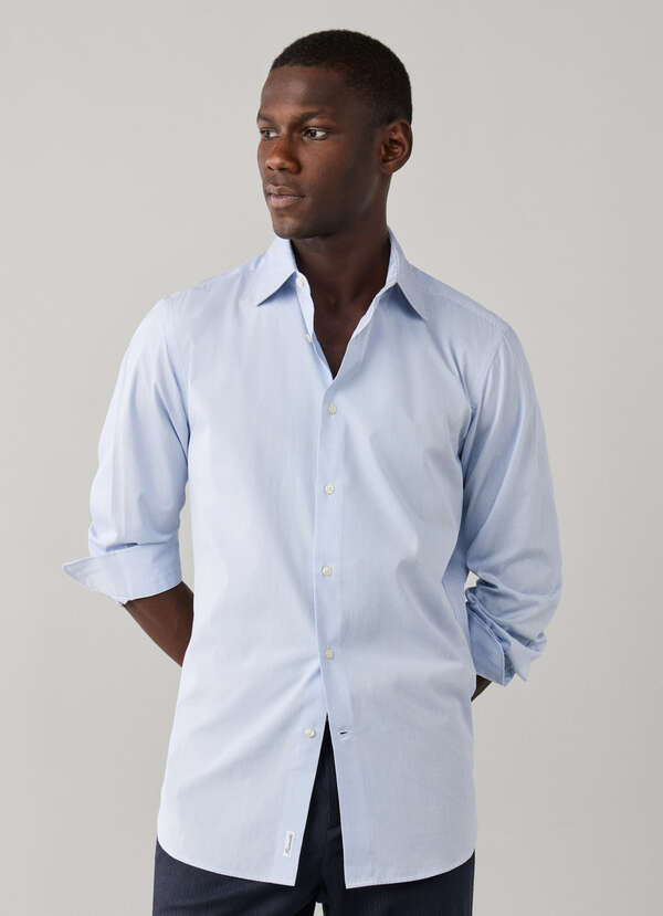 Regular Fit Micro Graph Check Poplin Shirt