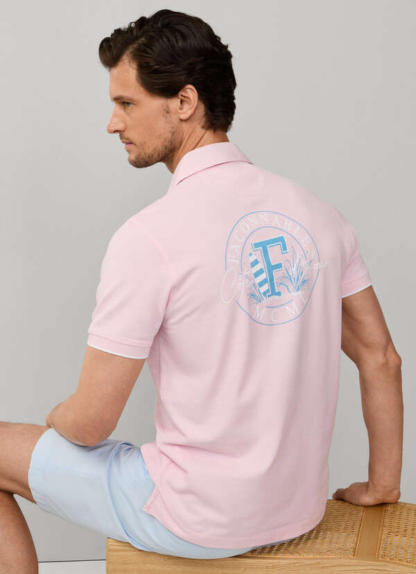 Regular Fit Short Sleeve Back Print Polo