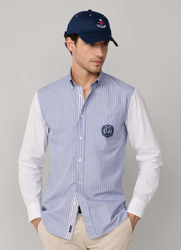 Regular Fit Solid Striped Fil-A-Fil Shirt