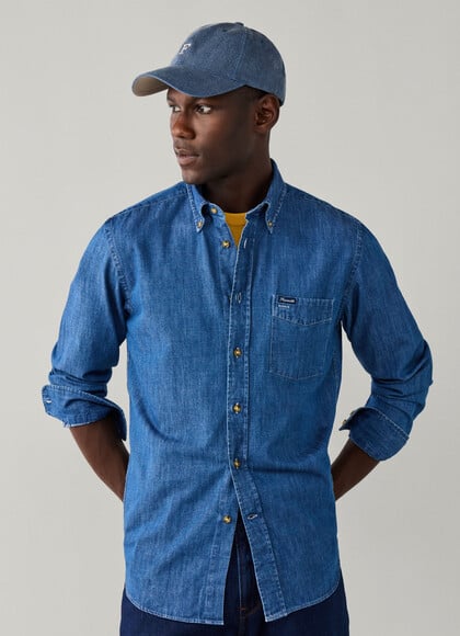 Regular Fit Indigo Twill Shirt