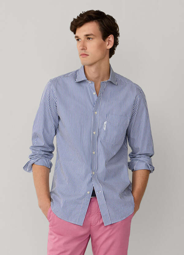 Regular Fit Bengal Stripe Poplin Shirt