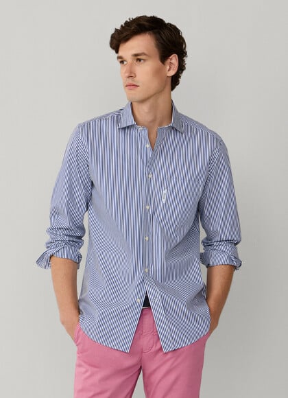Regular Fit Bengal Stripe Poplin Shirt
