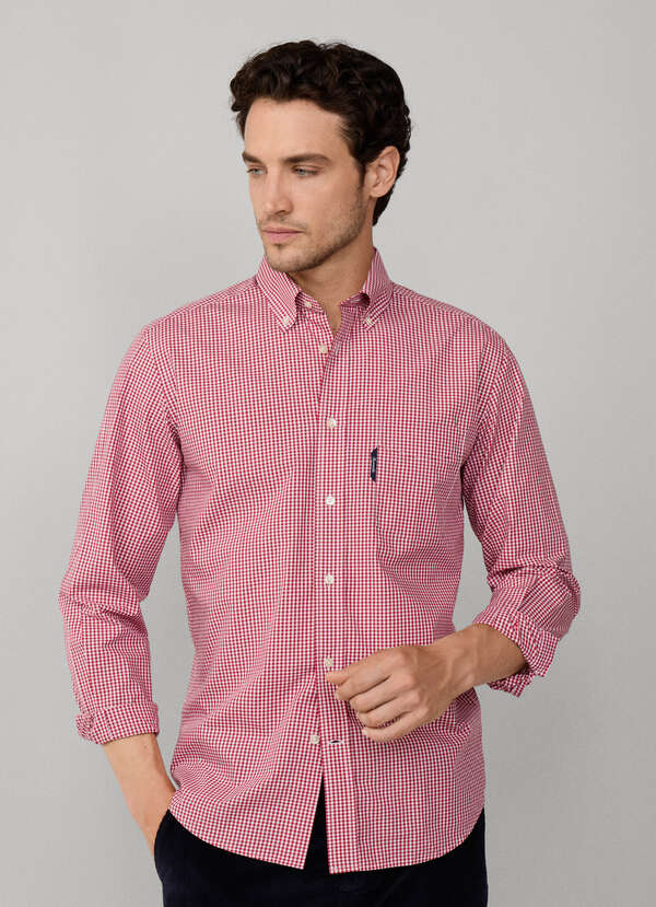 Regular Fit Gingham Poplin Shirt